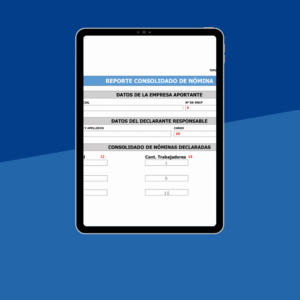 Planilla Reporte de Nómina Declaración INCES